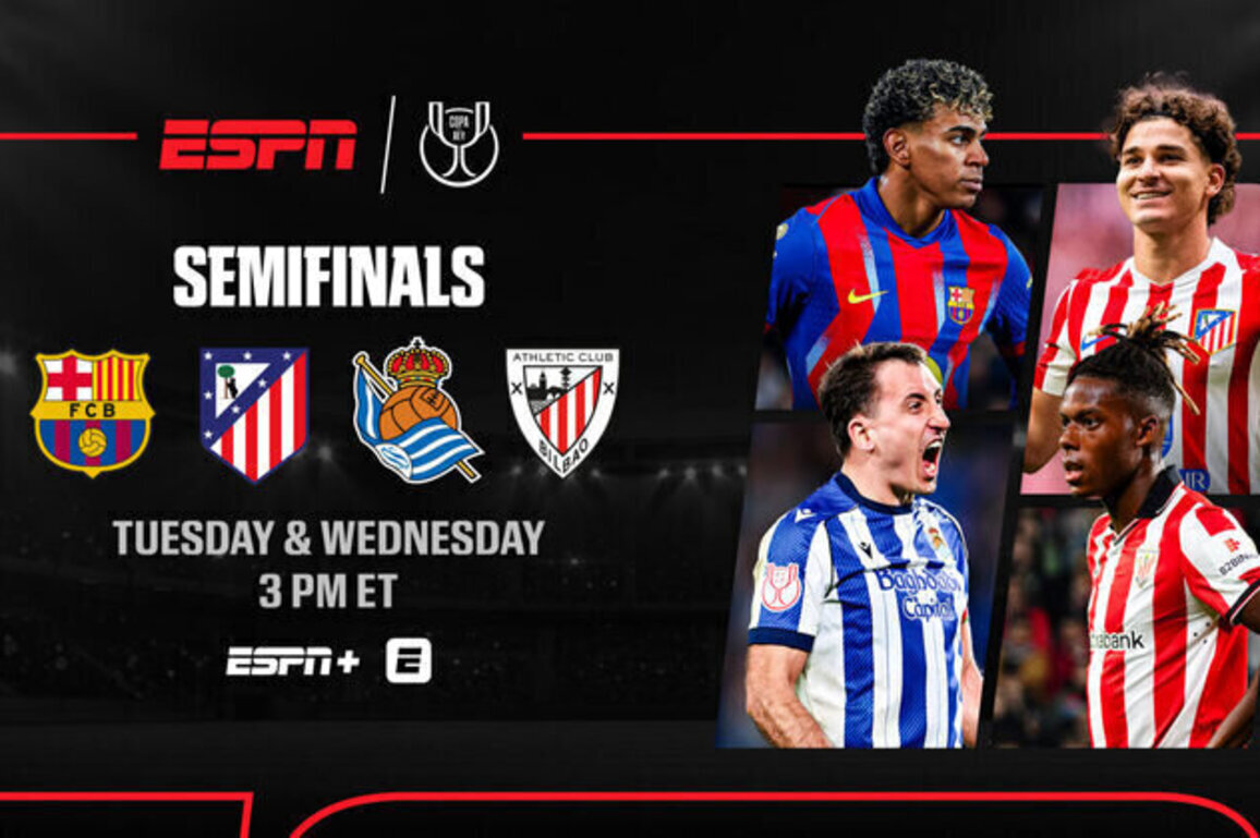 Copa del Rey semifinals headline week of soccer across ESPN; LALIGA Matchday 26 and more