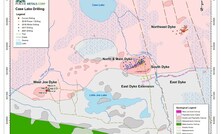 Map of the Case Lake minerals property in Ontario, Canada