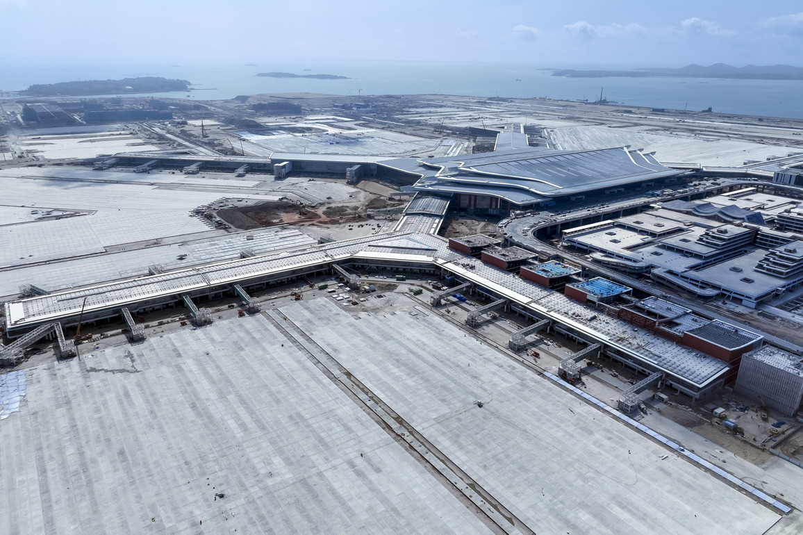 Xiang'an Int'l Airport under construction in Xiamen, China's Fujian