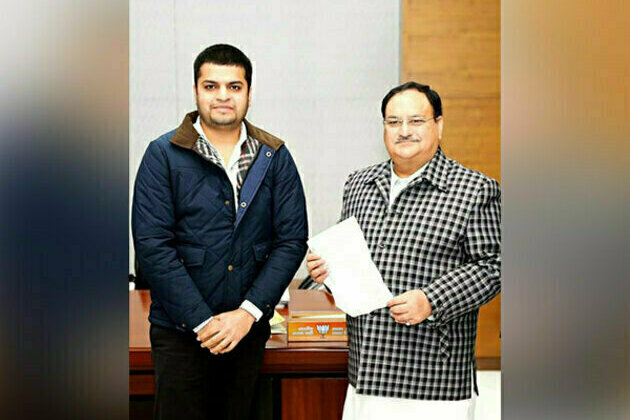 Recently Appointed Chairman of GCNI Shubham Chaudhary Meets BJP National President JP NADDA