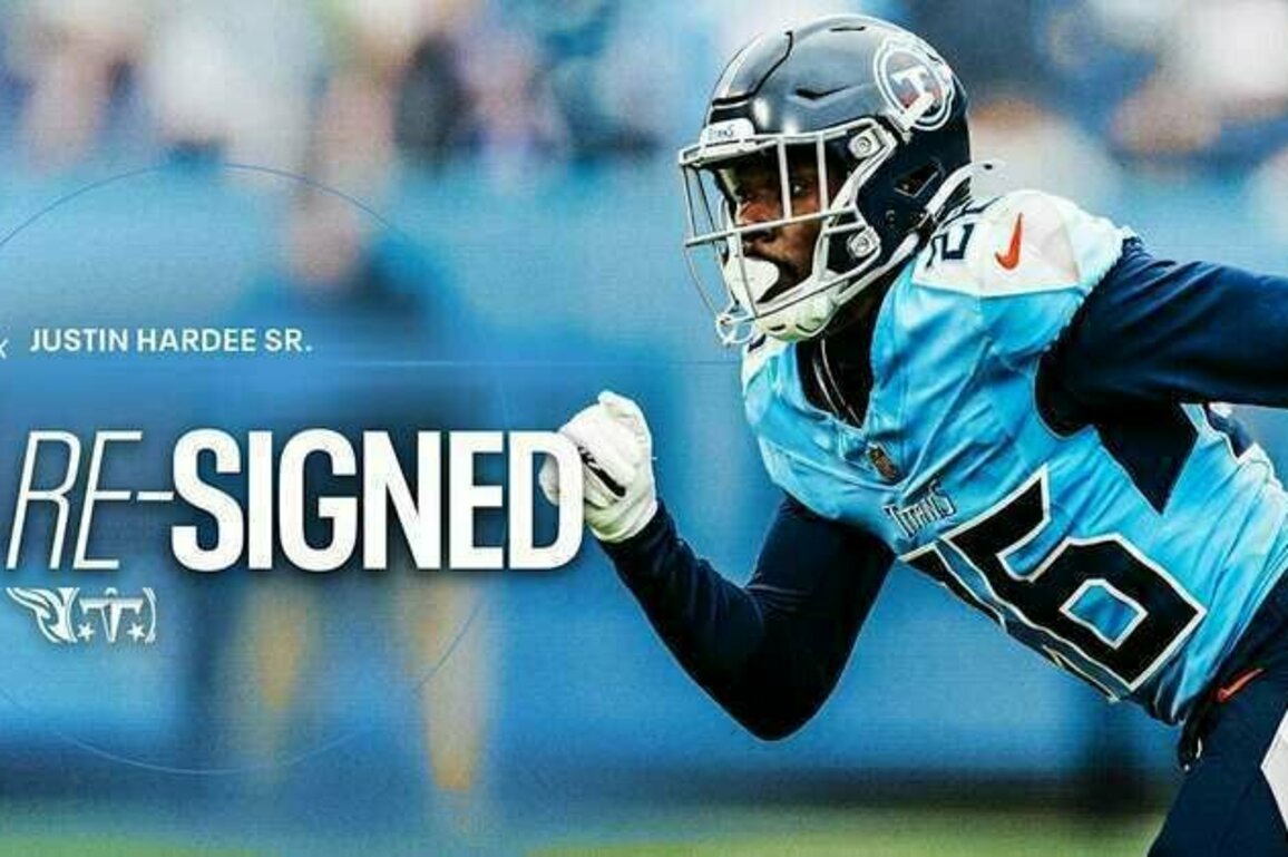 Titans Have Signed DB Justin Hardee to a New Contract