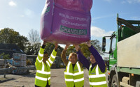 Build-it-purple bags funds for charity 