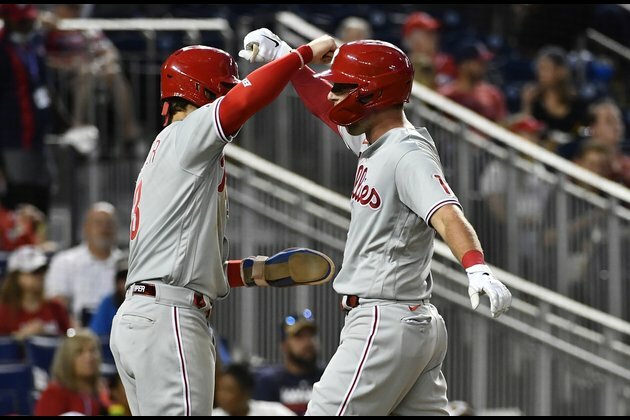 Phillies look to complete four-game sweep of Nationals