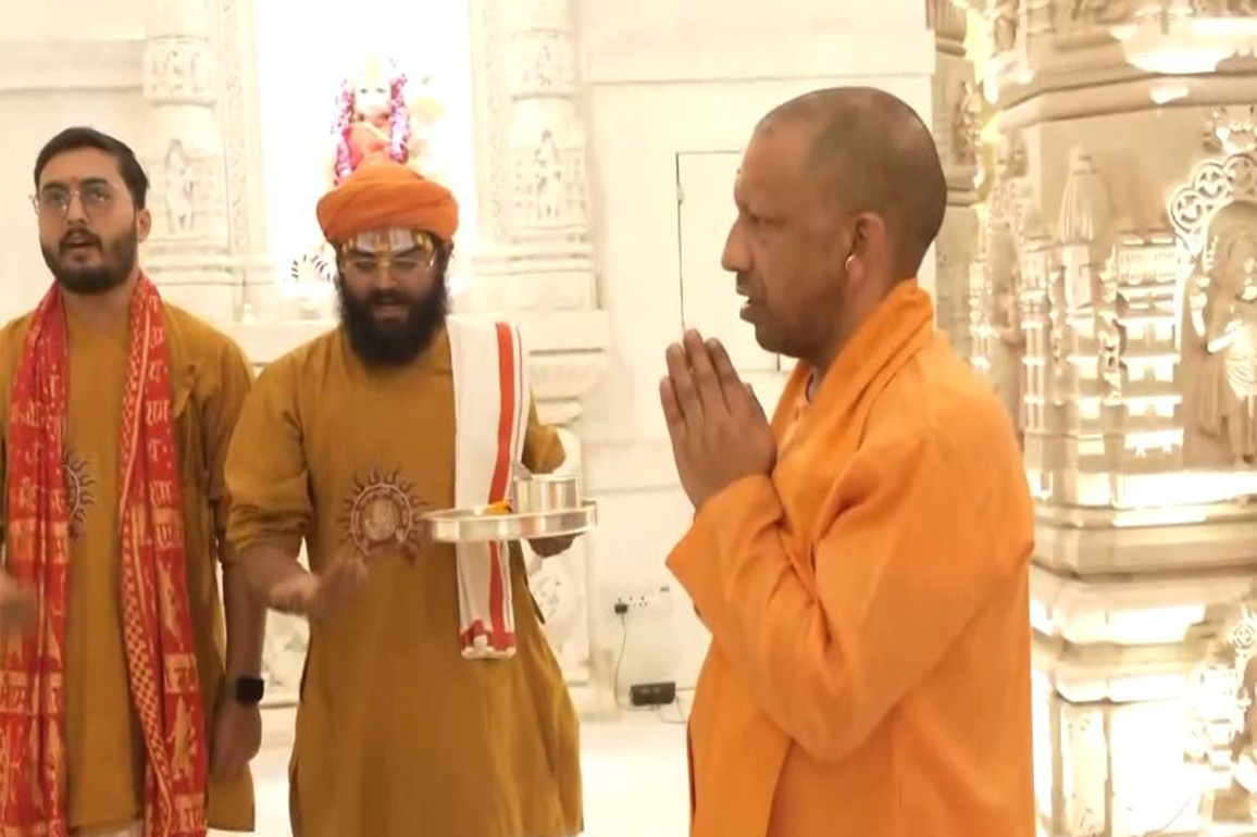 CM Yogi Adityanath visits Ayodhya to review preparations for upcoming flag hoisting ceremony at Ram Temple