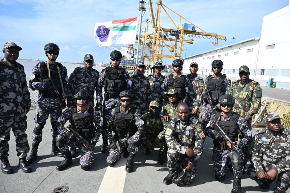 INS Savitri crew takes part in joint training session with Mozambique Navy