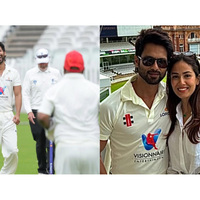 Shahid Kapoor spends day playing friendly cricket at Lord's, wife Mira Rajput cheers from stands