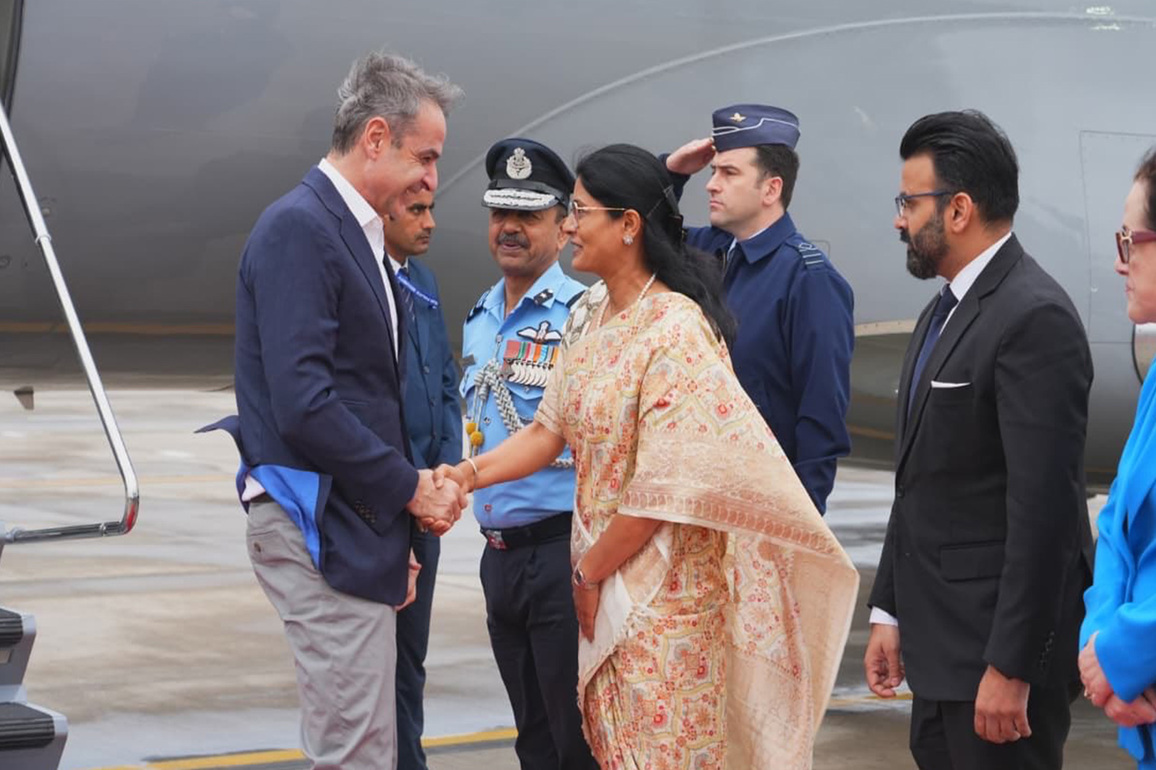 Greek PM arrives in Delhi to attend AI Impact Summit