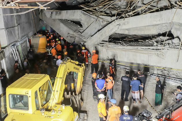 School building collapse in Indonesia leaves dozens missing, injured