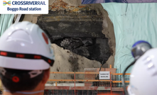  The break through, ahead of schedule, at the new Boggo station on the Cross River Rail project in South East Queensland, Australia