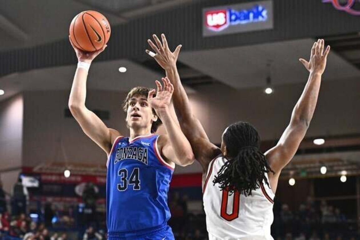 Braden Huff's career-high 37 points propel No. 7 Gonzaga past Campbell