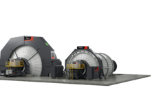 The grinding mills for Harmony's Eva Copper mine