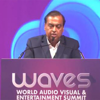"India is not following technological revolution in media and entertainment; it is actually leading it": Mukesh Ambani at WAVES