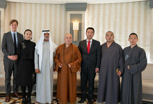 Nahyan bin Mubarak receives Shi Yongxin, praises his efforts in promoting culture of tolerance, coexistence