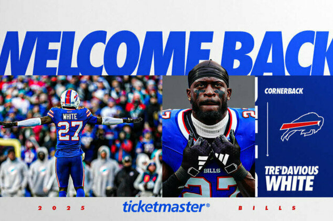 Buffalo Bills bring back CB Tre'Davious White on one-year deal