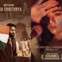 "Truly grateful and happy": Rashmika Mandanna, Naga Chaitanya win leading honours at Telangana Gaddar Awards 2025
