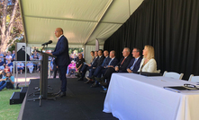 Sanjeev Gupta announcing the Whyalla transformation.