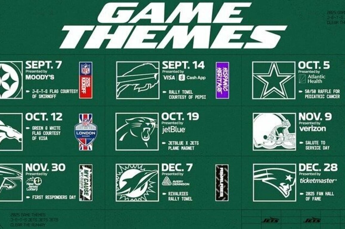 Jets Announce 2025 Game Initiatives & Giveaways