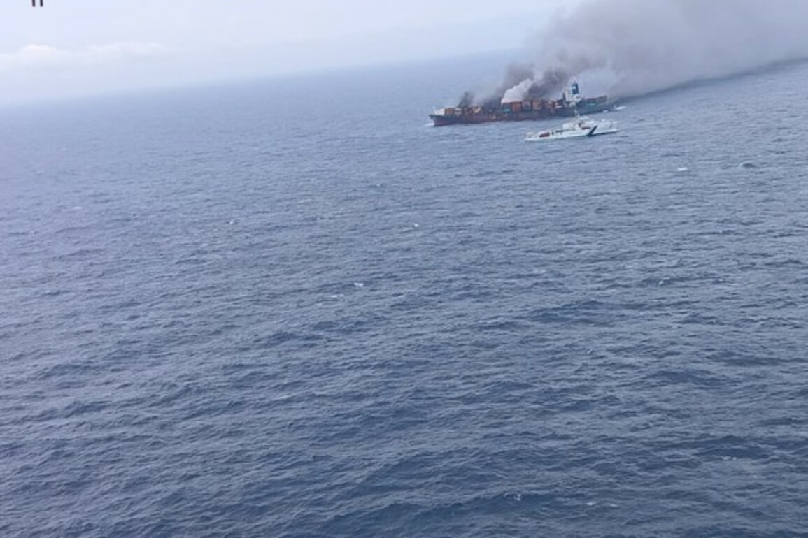 Firefighting ops on MV WAN HAI 503 reduced as ICG, IAF contain blaze; SAR ops continue for 4 missing crew