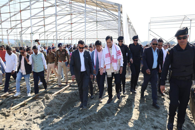 Union Minister Sarbananda Sonowal visits Namrup to review preparations for PM Modi's Fertiliser Project Launch