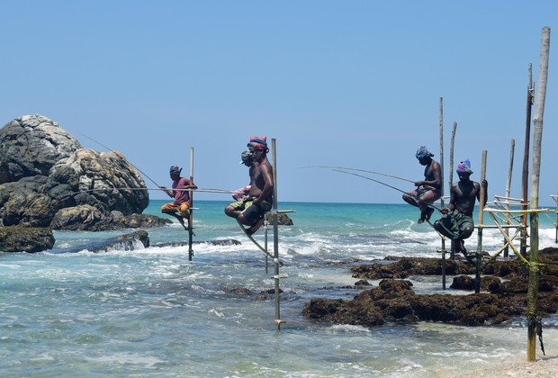 SRI LANKA-STILT FISHING