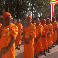 Ordination ceremony for 500 novice monks underway in Nepal's Lumbini
