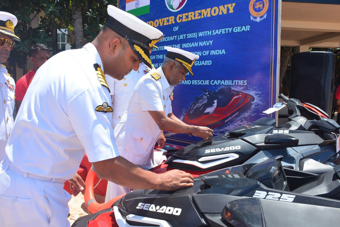 India hands over personal watercraft to Sri Lanka