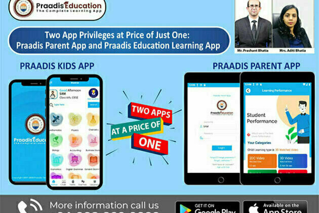 Two App Privileges at Price of Just One: Praadis Parent App and Praadis Education Learning App