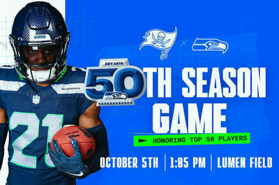 Seahawks To Host 50th Season Game Against Tampa Bay Buccaneers