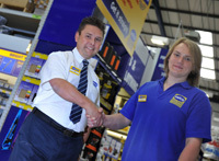 Fairy Jobmother waves magic wand at Selco Builders Warehouse