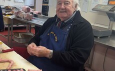 Octogenarian butcher celebrates 70th year in trade - and social media loves it