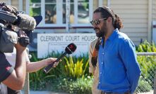 Coedie McAvoy outside Clermont Magistrate's Court. Credit Bravus Mining & Resources