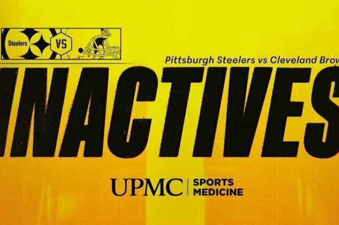 Steelers inactives for Week 6 vs Browns
