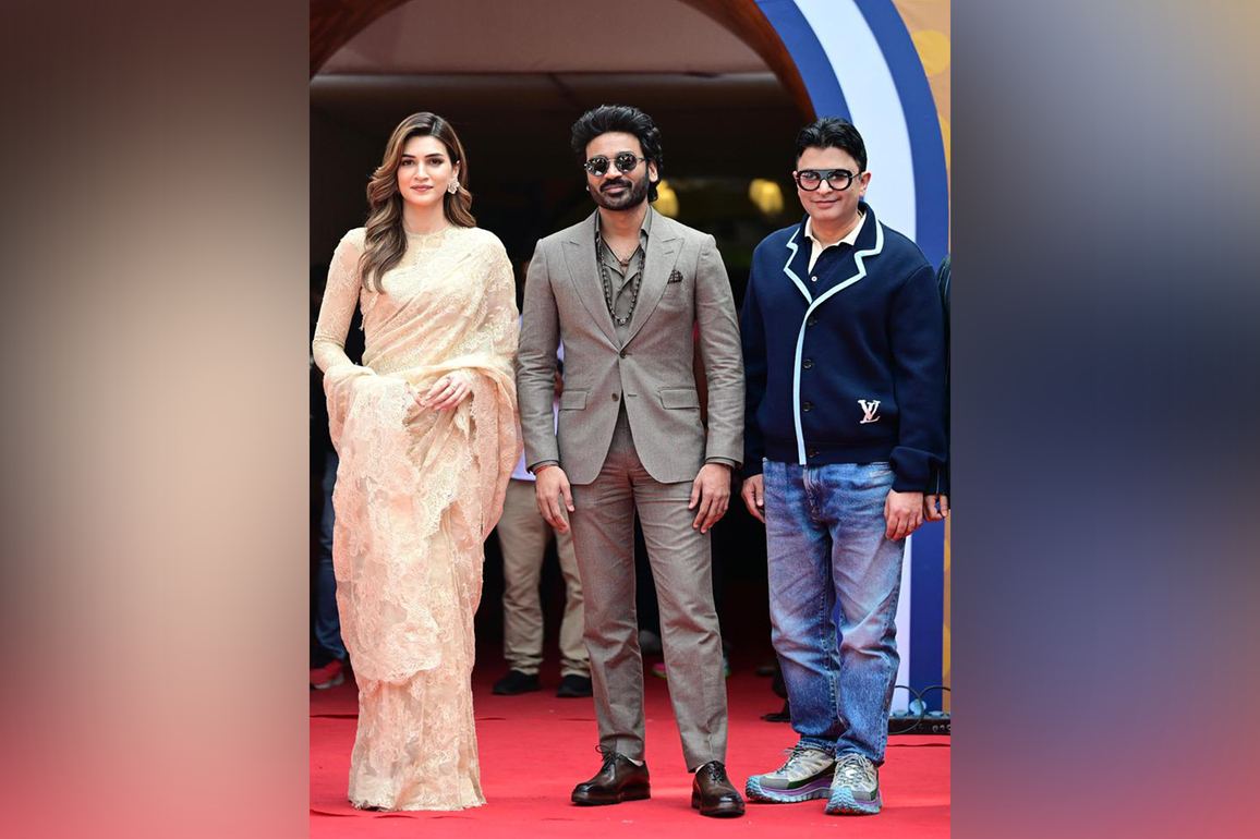 Kriti Sanon, Dhanush attend 'Tere Ishk Mein' screening at IFFI 2025