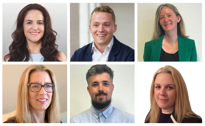 (Top row L-R) Mary Cahani, Oliver Wayne and Karine Reffreger (Bottom row L-R): Tricia Ward, Josué Silva and Catherine McLoughlin 