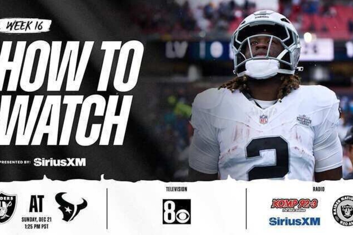 How to watch, listen to and livestream Raiders at Texans