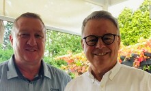  Federal member for Hunter Joel Fitzgibbon with CFMEU district vice-president and ALP candidate for the state seat of Upper Hunter Jeff Drayton.