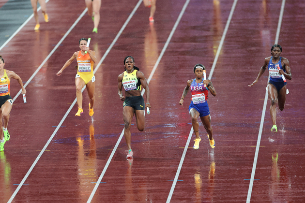(SP)JAPAN-TOKYO-ATHLETICS-WORLD ATHLETICS CHAMPIONSHIPS-WOMEN'S 4x100M RELAY-FINAL