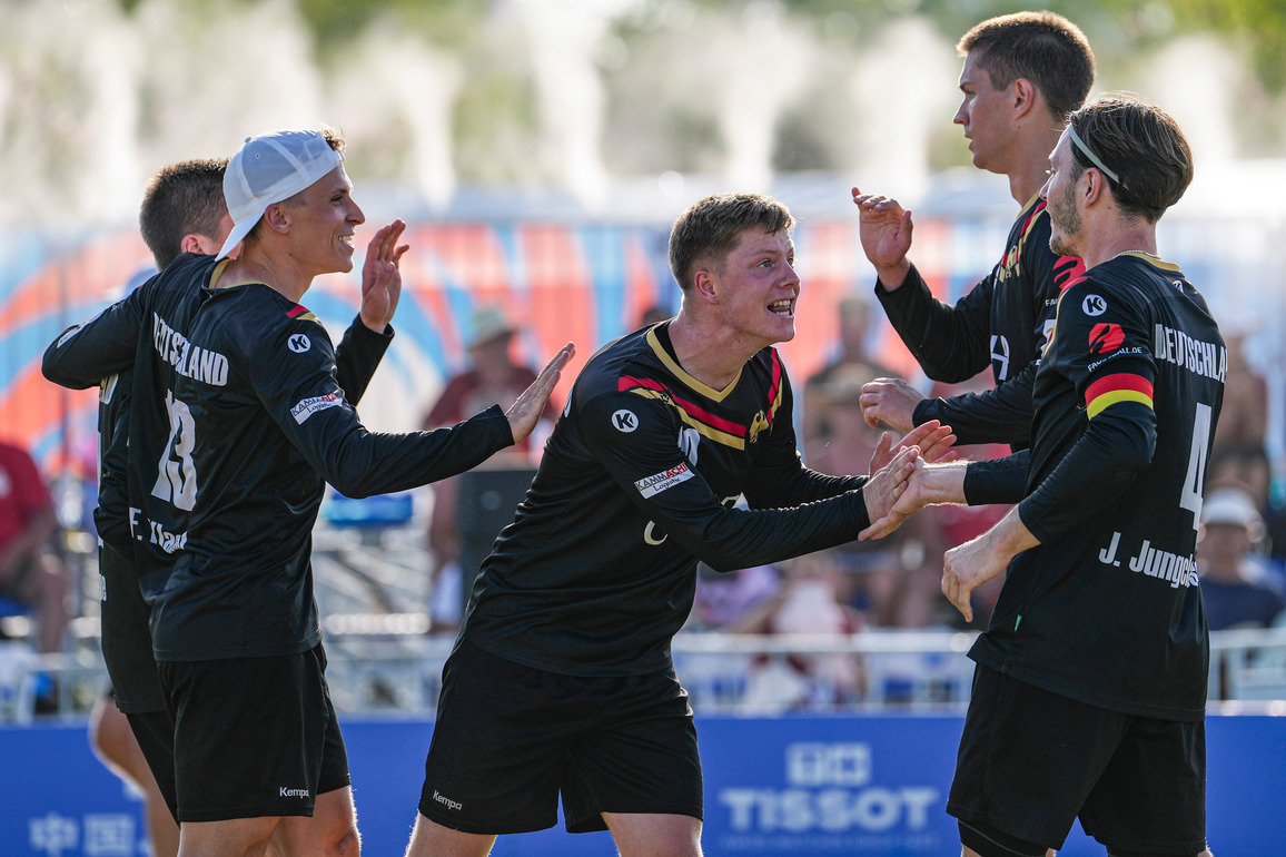 (SP)CHINA-CHENGDU-THE WORLD GAMES 2025-FISTBALL-MEN'S SEMIFINALS-GER VS AUT (CN)