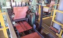 Cathodes rolling of f the line at Excelsior Mining's Gunnison ISR operation in Arizona, USA