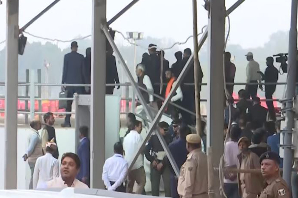 Bihar: Caretaker CM Nitish, NDA leaders review preparations at Gandhi Maidan for oath ceremony on Nov 20
