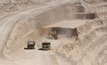 Vehicles working at a Codelco mine site