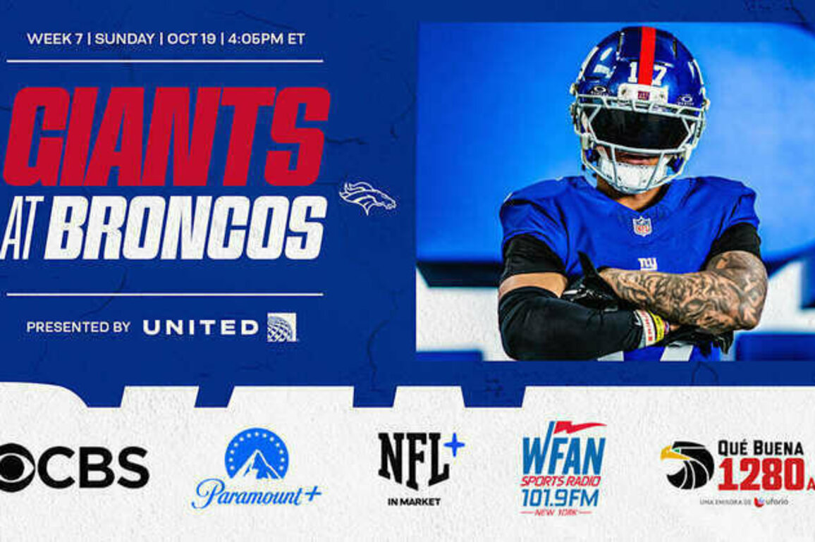 Giants vs. Broncos: How to Watch, Listen & Live Stream Week 7