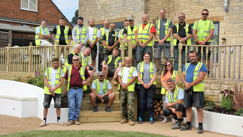 Volunteers on a project