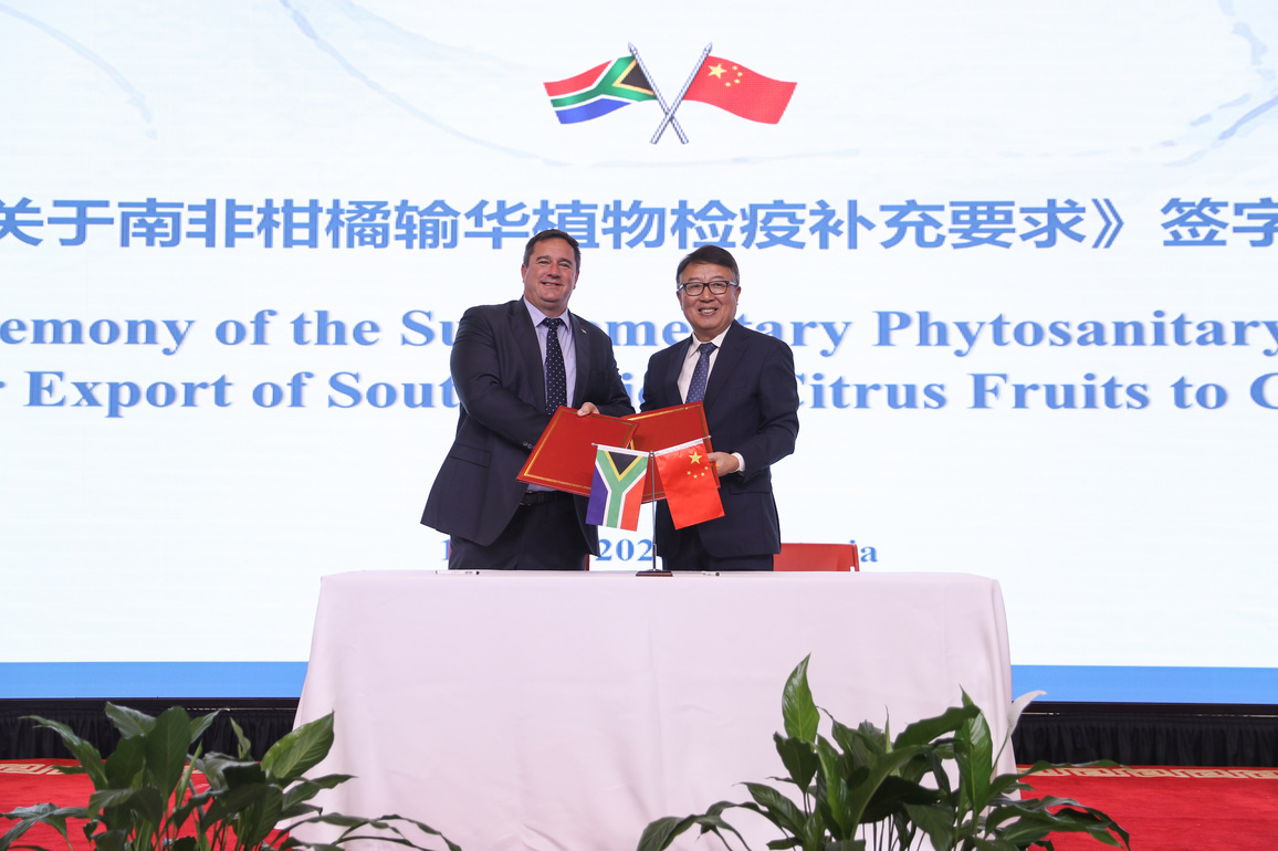 SOUTH AFRICA-PRETORIA-CITRUS-EXPORT-SIGNING CEREMONY