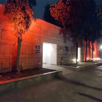Israeli Embassy in New Delhi turns orange in tribute