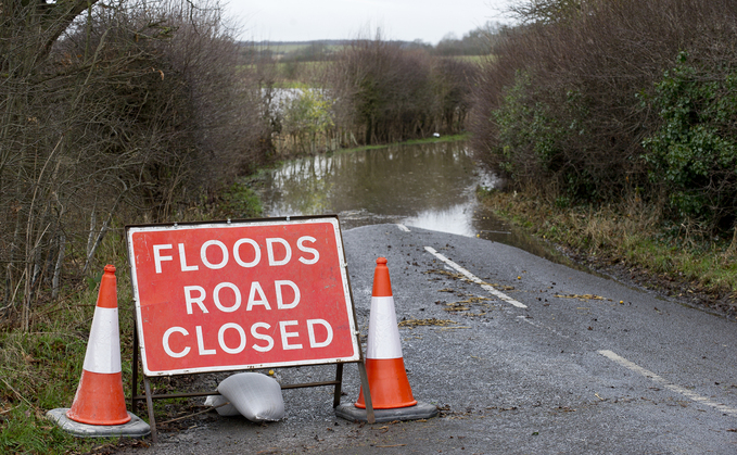 Roads were closed across the country amid falling branches caused by Storm Darragh