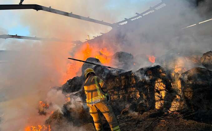 Crews attend barn fire in Woonton (Image by Peterchurch Fire Station) 