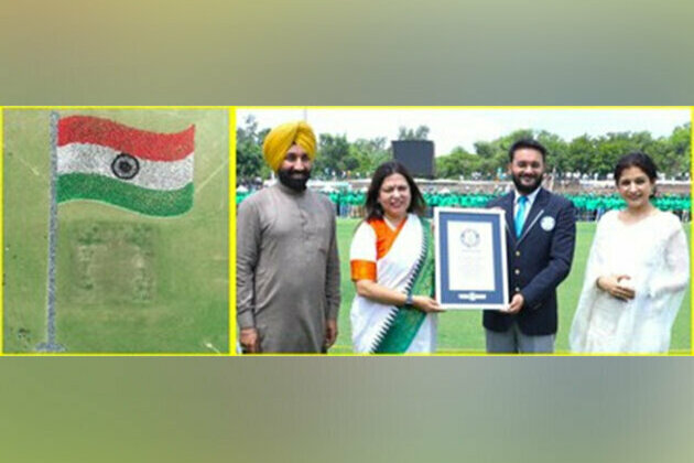 Har Ghar Tiranga: NIDF, Chandigarh University create Guinness World Record for largest human image of waving National Flag