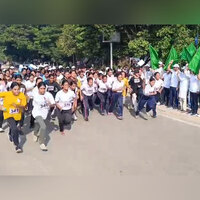 Tripura: District-level Red Run held in Agartala to raise awareness on HIV, AIDS, drug abuse