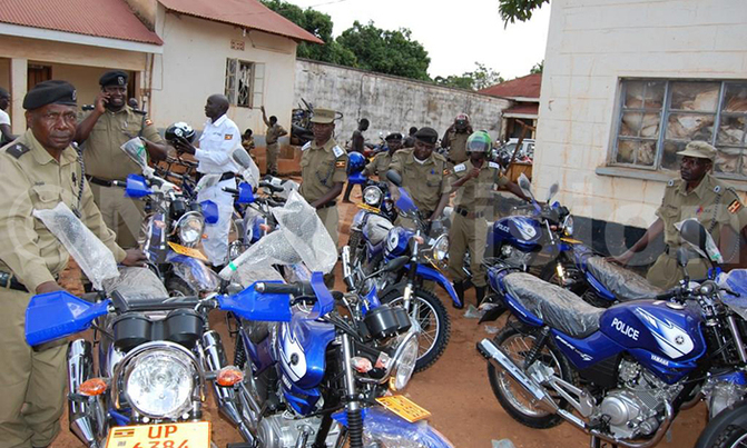 New motorcycles, bicycles excite Lira policemen New motorcycles, bicycles excite Lira policemen
